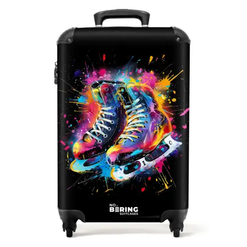 Schaatsen met kleurrijke graffiti NBS - Handbagage koffer - Unisex middel -productfoto_recht