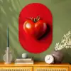 Tomaat - Rood - Hart Wandcirkel Ovaal Glas middel -sfeer2