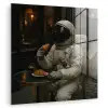 Café - Croissant - Koffie - Astronaut plexiglas 5mm klein -zzzproduct_nieuw