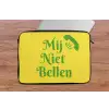 Mij niet bellen - Telefoon - Geel laptophoes neopreen klein -tafel