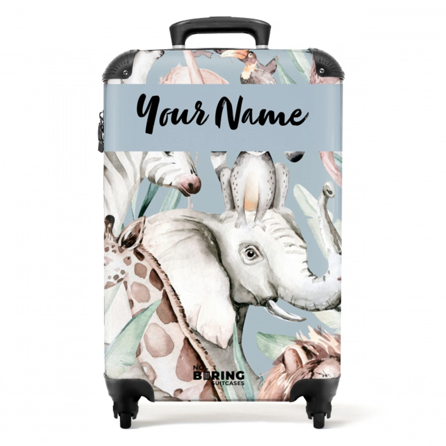 Jungle in Lichte Kleuren NBS - Handbagage koffer - Kinderen Unisex middel -productfoto_recht