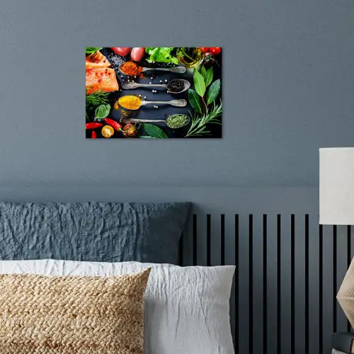 Kruiden - Lepels - Keuken - Specerijen poster papier klein -sfeer2
