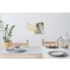 Abstracte weergave van de lucht met gouden accenten uit de natuur Muursticker klein -eettafel