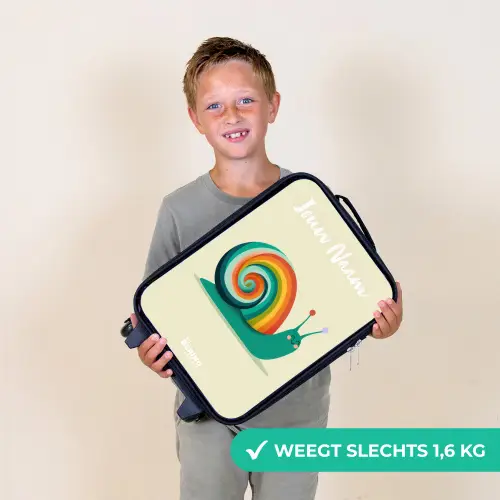Slak - Regenboog - Kleurrijk Kinderkoffer - Zwart klein -sfeer4_NL