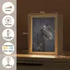 Portret - Paard - Donker Light Box met kabel (Tafellamp) klein -USP_NL
