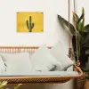 Cactus - Groen - Minimalistisch tuinposter los doek klein -sfeer7