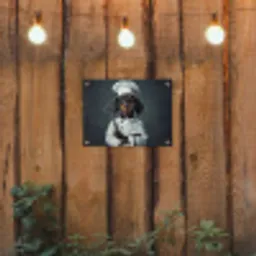 Hond - Garde - Kok tuinposter los doek klein -sfeer1