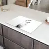Minimalistisch - Stelen - Wit Inductie beschermer vinyl 3mm klein -sfeer8