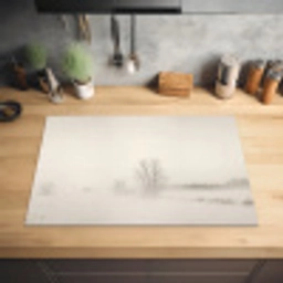 Boom - Mist - Sneeuw - Winter - Minimalistisch Inductie beschermer vinyl 3mm klein -sfeer5