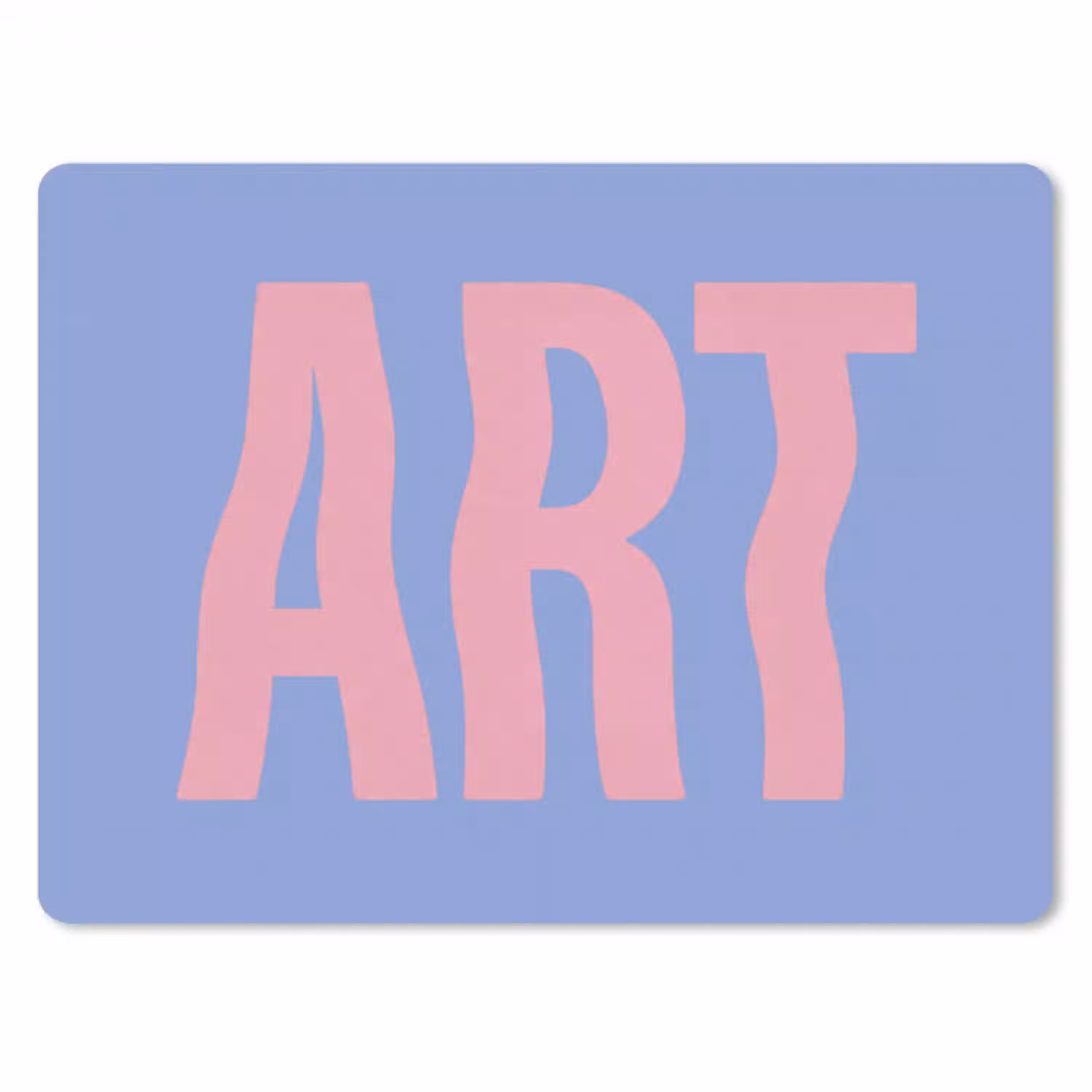 Art - Roze - Blauw muismat rubber klein -3d