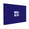 Blauw - Why not - Minimalistisch Tuinposter op houten frame 2 cm dik klein -3d