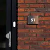 Hout en antraciet - Traditioneel Naambord Rechthoek middel -sfeer1-rechthoek-S