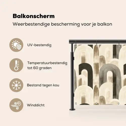 Abstract - Patroon - Bogen Balkonbeschermer Duitsland klein 596 -specs_NL