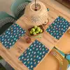 Zee - Dieren - Donkerblauw - Schelpen Placemat vinyl groot 368 -zzsfeer5_Kitchenyeah-website