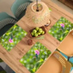 Kolibrie - Bloem - Natuur - Groen Placemat vinyl groot -zzsfeer5_Kitchenyeah-website