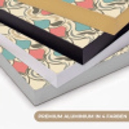 Barok - Retro - Kleurrijk Textielframe zwart klein 947 -USP_kleurenDE