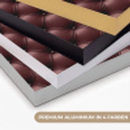 Leer - Patroon - Bordeaux Textielframe zwart klein 947 -USP_kleurenDE