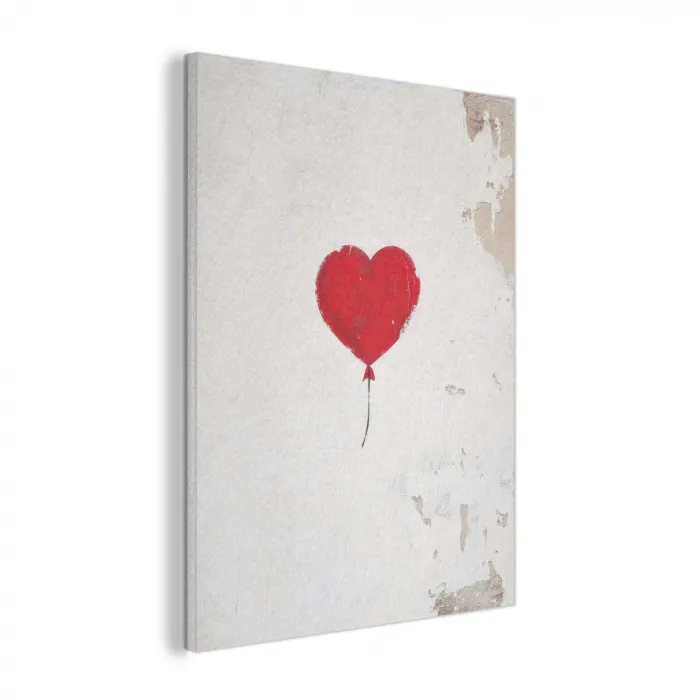 Ballon - Rood - Hart PET vilt klein -3d