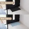 Golven - Ritmisch - Blauw Deurmat klein 898 -voor-na_NL