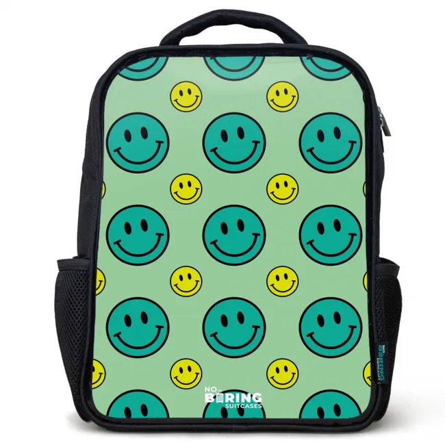 Rugzak kind - Zwart - All smiles groen