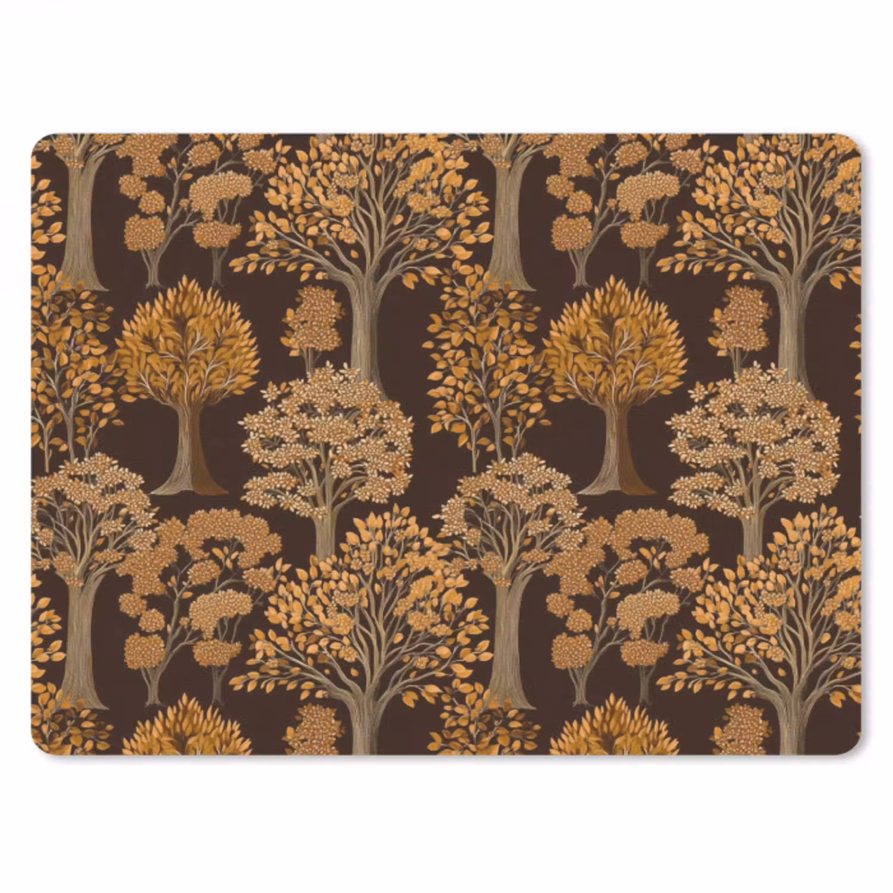 Bomen - Patroon - Bruin muismat rubber klein 262 -3d