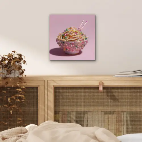 Noodles - Edelstenen - Stokjes - Roze aluminium wit klein -sfeer3