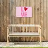 Love - Roze - Hart - Valentijn Tuinposter op houten frame 2 cm dik klein -sfeer4