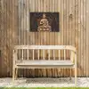 Boeddha - Mantra - Meditatie - Spiritueel - Koper Tuinposter op houten frame 2 cm dik klein -sfeer4