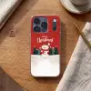 Kerstgroet - Sneeuw - Rood Telefoonhoesje iPhone 17 Pro klein -sfeer1