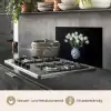 Wit - Bloemen - Tulpen - Vaas keuken achterwand spatscherm klein -usp_DE
