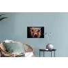 Graffiti - Schotse hooglander - Zwart - Koe Muursticker klein -plant