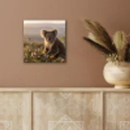 Koala - Bladeren - Ochtendlicht aluminium wit klein -sfeer4