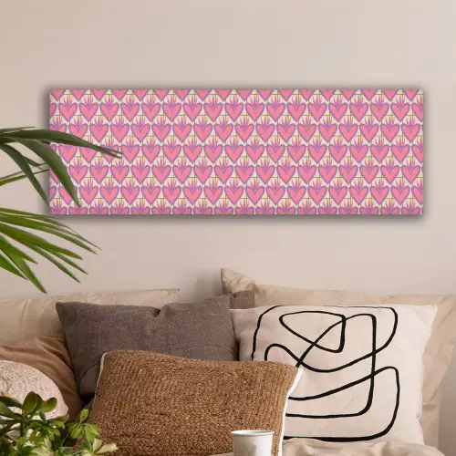 Patroon - Roze - Hartjes canvas 2cm klein 828 -sfeer1