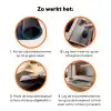 Aap - Tong - Abstract - Zwart Inductie beschermer vinyl 3mm groot -zzzzzzz-td-werking