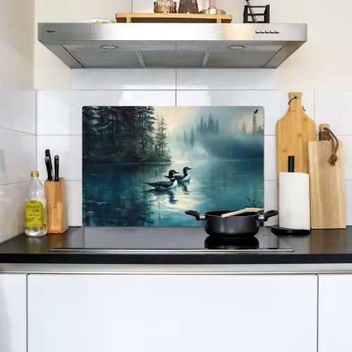 Bos - Water - Eenden - Mistig Inductie beschemer met haakjes klein -sfeer2