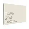 Minimalistisch - Love - Beige Tuinposter op houten frame 2 cm dik klein -3d