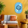 Smiley - Blauw - Bliksem Wandcirkel Ovaal Forex klein -sfeer4