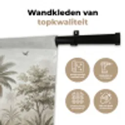 Jungle - Palmbomen - Natuur Wandkleed katoen klein -sfeer2
