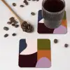 Vormen - Abstract - Kleuren - Vierkant onderzetter kurk middel -sfeer2