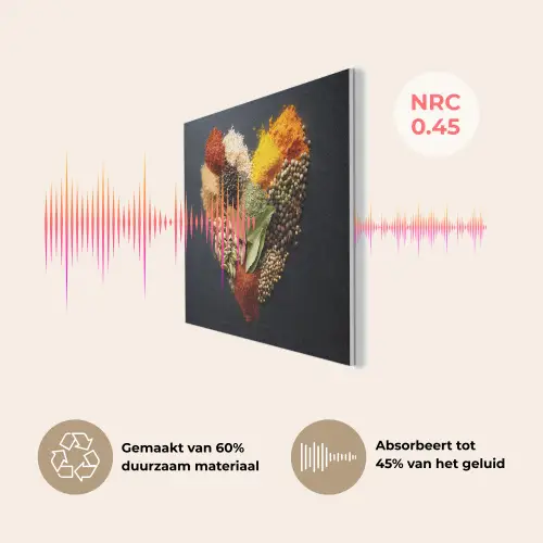 Specerijen - Mix - Hartvorm - Zwart PET vilt klein -USP_NL