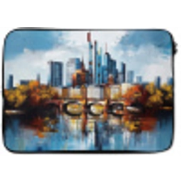Bomen Frankfurt- Stad - Skyline - Brug laptophoes neopreen klein -zkaufland3dotto