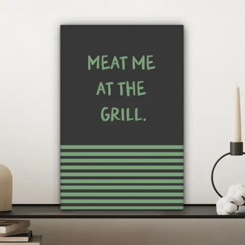 Quote - Groen - Grill - Zomer canvas 2cm klein -sfeer6