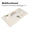 Bloemen - Quote - Beige - Lint Muismat XXL klein -sfeer4