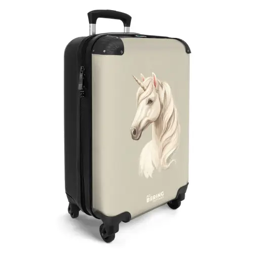 Eenhoorn in neutrale kleuren NBS - Handbagage koffer - Volwassenen Unisex middel -productfoto_3d