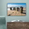 Zand - Strand - Paal - Water - Zomer canvas 2cm klein -sfeer4
