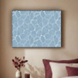 Organisch - Patroon - Blauw Textielframe zwart klein 947 -sfeer1