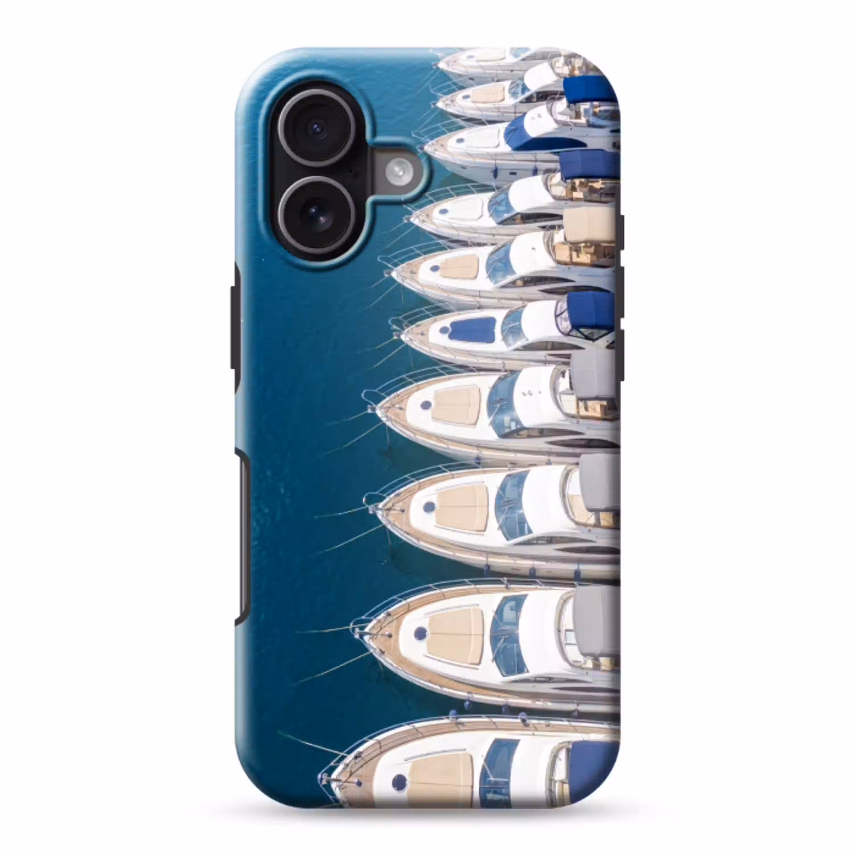 Boot - Jachthaven - Water - Zomer - Blauw Toughcase MagSafe Apple iPhone 17 klein -3d