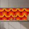 Design - Retro - Rood - Abstract keuken achterwand 2 middel 871 zz_3dshopping