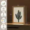 Cactus - Subtiel - Groen Light Box met kabel (Tafellamp) klein -USP_NL