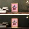 Cupcake - Kleurrijk - Edelstenen Light Box met kabel (Tafellamp) klein -sfeer3